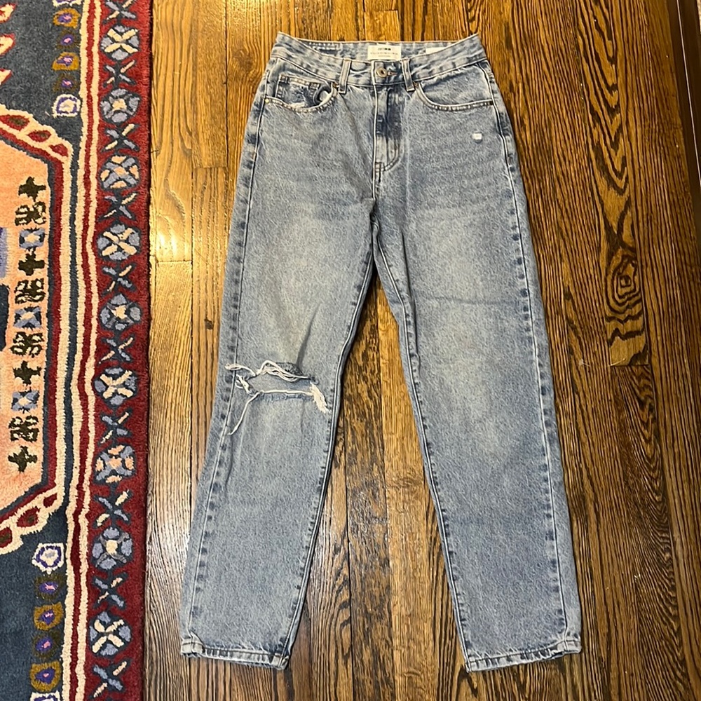 Slightly Distressed Mom Jeans
